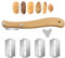 RDNKVB Bäckermesser, Brot Lahm Messer, Teig Rasiermesser Set, Holz Ritzmesser für Brot, Baguettemesser, mit 5 Rasierklinge, Gravieren von Brotmustern, für DIY Brotteig Backformen Küche
