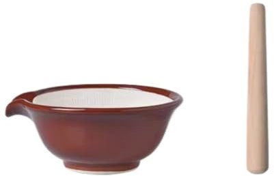 NESPIQ Set Moriter Et Pilon Presse-ail en Céramique De Style Chinois, Pilon À Ail De Cuisine, Ensemble De Pilon Ménager Manuel Accessoires Cuisine