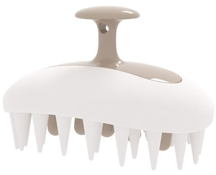 Haarausfall Prävention Kammwachstum Massage Pinsel Kopfhaut Shampoo mit weichen Borsten Ergonomischer Griff tragbarer Peeling -Peeling für Männer Frauen sanft Weiß grau