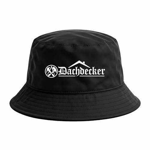 UGLYSHIRT Dachdecker Anglerhut | Mütze für Handwerker – Lustiger Fischerhut für Dachdecker Profis – Sommermütze für Baustelle Freizeit Festival – Unisex Arbeitsmütze