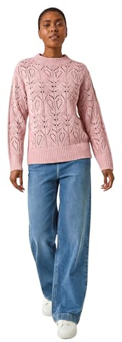 Roman Originals Chevy Knit Jumper for Women UK - Ladies Everyday Holiday Spring Summer Round Neckline Comfy Soft Evening Vacation Work Party