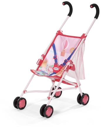 BABY born Pushchair with Pink Bag | Pink design, bag, 3-point harness, foldable
