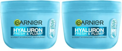 GARNIER - Hyaluron - Crème Sorbet Hydratante Repulpante Fresh et Plump - Crème Visage à l'Acide Hyaluronique + Niacinamide - Peau 83% Plus Rebondie et 100% Plus Lisse - Tous Types de Peaux - 85 ml