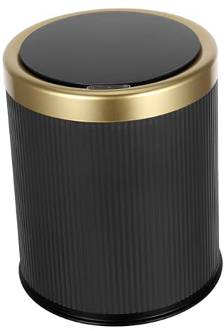 Ciieeo Poubelle Intelligente 10l à Ouverture Automatique sans Contact avec Couvercle, Corbeille à Papier Cuisine, Salle de Bain et Chambre, Design Compact Noir Mat, Grosse Capacité