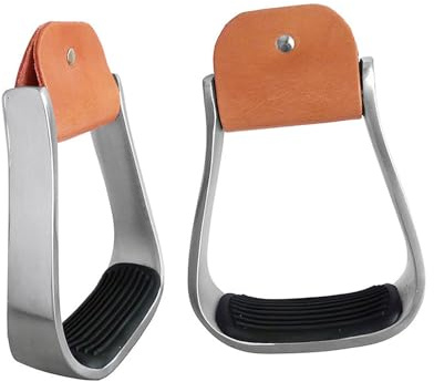 Kaeltsyn Professionelle Western-Steigbügel mit Gummigriffmatte, Aluminium-Design für stabilen Reitsport, mit Aluminium gepolsterte Western-Steigbügel