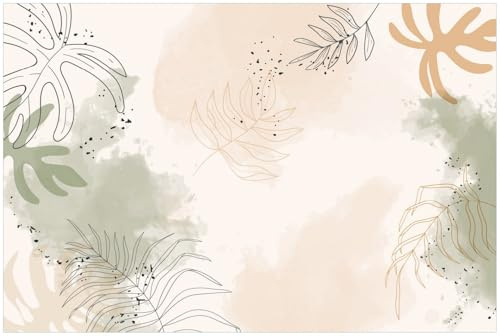 Wallario Küchenrückwand selbstklebend 90 x 60 cm, Motiv: Botanisches Aquarell | Spritzschutz abwischbar & pflegeleicht