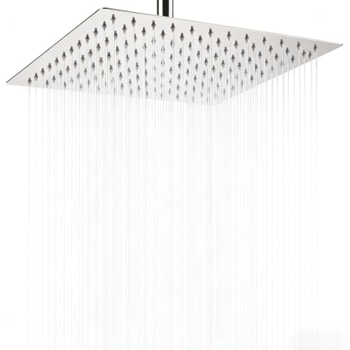 Waterfall rain-style showerheaWasserfall-Regenduschkopf 30x30cm, 304 Edelst | Großflächige Regenbrause für Decke & Wand,
