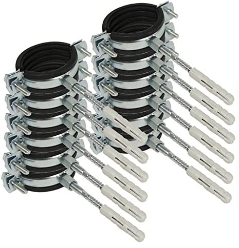 10 x Schraubrohrschelle [74-83mm] + 10 x Dübel + 10 x Stockschraube