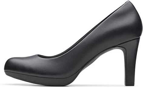 Clarks Women's Adriel Viola Closed Toe Pumps, Black Black Leather, 4 UK