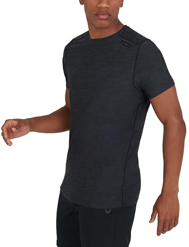 TCA Galaxy Sport Tshirts für Herren Fitness - Kurzarm Fitness Lauf Tshirts - Sport Shirt für Männer - Fitness Sport Herren T-Shirt - Herren Sport Tshirt - Schwarz (Alt), XXL
