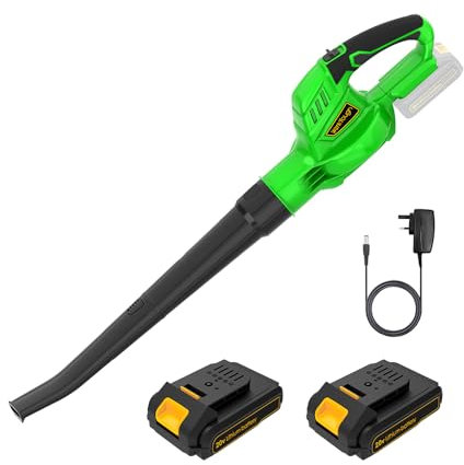 Cordless Leaf Blower Werktough 20V B001 with 2.0A Battery*2 and Fast Charger Leaf Sweeper Blower