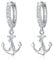 MEDWISE Anker Creolen Ohrringe S925er Sterling Silber Creolen Schmuck Ohrringe für Damen Winzige Creolen für Mädchen Kinder Unisex Geschenk für Frauen Mädchen Freundin Geschenk-Box Weihnachts Geschenk