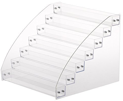Dioche Nagellackhalter für Nägel, Organizer für Nagellack, Ständer für Präsentationen, transparentes Regal für Make-up (7 Ebenen)
