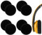 8Pcs Almohadillas Auriculares, Fundas para Auriculares Elásticas, Cubierta deTela Lavable para Auriculares, Protectores Sanitarios para Auriculares de 6 a 8.5 cm(Negro)