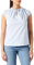 comma Damen Kurzarm Bluse, 53G6 Light Blue Stripes, 40