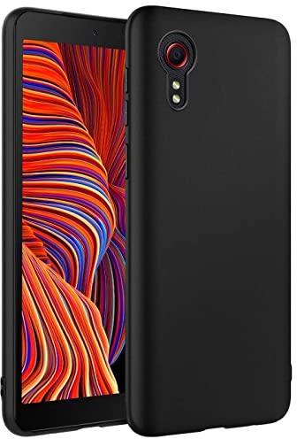Verco Kompatibel mit Samsung Galaxy XCover 5 Hülle, Matte Rückschale Schutzhülle für Samsung XCover 5 Case Silikon Handyhülle - Schwarz