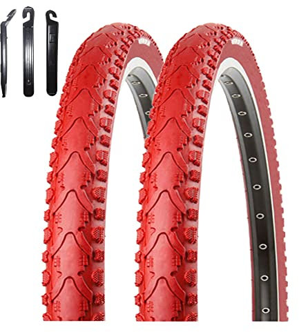 2 x Kenda K-935 Fahrradreifen Fahrradmantel Rot 40-622 (28 x 1,5) inkl. Reifenheber