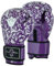 Guantoni da boxe da donna, con fiore viola, per principianti, 283,5 g