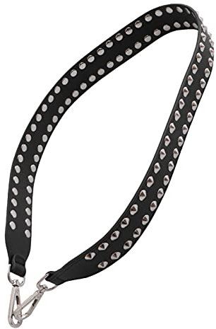 Breiter Schultergurt Für Damen Punk Umhängetasche Zubehör Verstellbarer Gurt Mit Nieten Modisches Accessoire Für Handtaschen Und Schultertaschen Schwarz