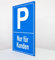 AllesKlaro® - Parkplatzschild - Nur für Kunden - Hochformat - blau - stabile 4mm Alu Verbundplatte (60x40cm)
