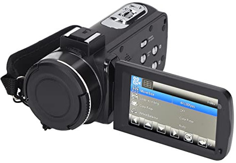 Videocamera 4K Ultra HD Videocamera, Zoom Digitale 18X, Videoregistratore 56MP, Sensore Touch Screen da 3.0 Pollici, Telecamere WiFi Vlog con Telecomando, Fotografie Video Multi