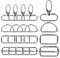SWAWIS 40 Stück Drehgelenk Karabinerhaken Set, 32mm D-Ringe Schiebeschnallen Rechteckige Ringe Drehbare Karabinerhaken, für Taschen Gurt Kostüme Rucksack Hundeleine DIY Hardware-Zubehör(Silber)