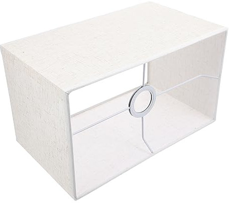 OSALADI Lámpara De Mesa De Tela Pantalla De Lámpara Pantalla Cuadrada Pantalla De Lámpara Rectangular Bombillas Empotradas Individuales Negras Cubierta De Lámpara Delicada E27