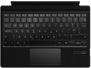 Qulose Microsoft Surface Pro Keyboard for Pro 7 Plus/Pro 7 /Pro 6 /Pro 5 /Pro 4 /Pro 3, Wireless Bluetooth Keyboard, Type Cover with Rechargeable Battery, Multi-Gesture Touchpad, UK Layout