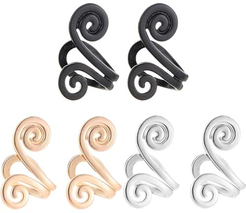 Akupressur-Schlankheits-Ohrringe, Magnetisch Ohrringe, Nicht Durchstochene Ohrringe Earcuff, Nicht Piercing Akupressur Ohrmanschettenclip für Damen Herren (6 Stück)