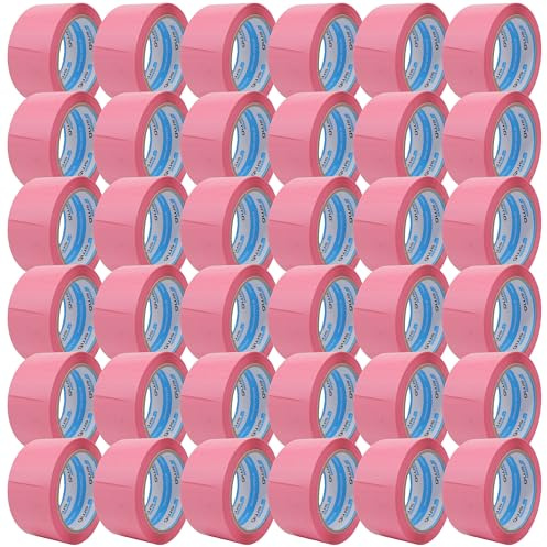 gws Paketklebeband 144 Rollen pink Geräuscharmes Universalklebeband zum Verpacken von Paketen - Hohe Klebekraft - Profi-Qualität 66 m Länge 50 mm Breit