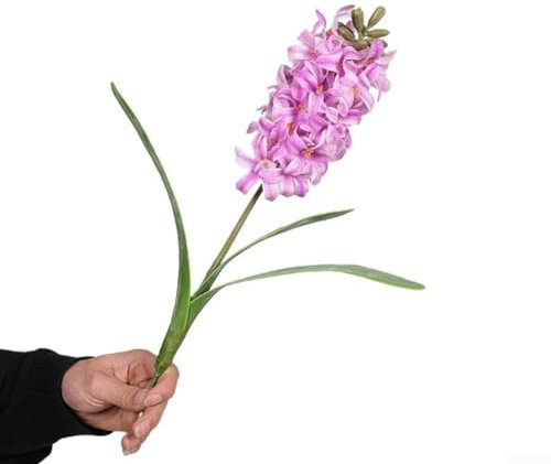 SPORTARC Fleurs de jacinthe artificielles 3D à la main pour la maison, le jardin, les fêtes, la décoration de mariage (violet)