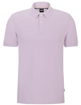 BOSS Herren Pallas Pallas Poloshirt aus Bio-Baumwolle mit Logo-Stickerei Flieder XXL