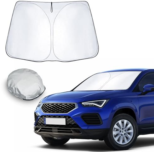 CDEFG Compatible con Seat Ateca FR/Cupra Ateca 2017-2023 2024 Parasol Cubiertas Parasol Parabrisas Delantero Parabrisas Coche Parasol Ateca Accesorios