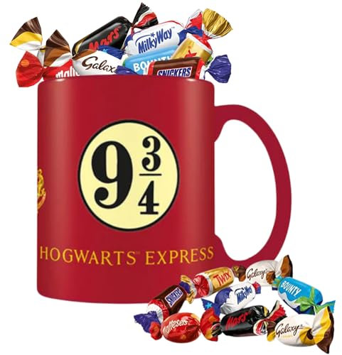 Mug 9 ¾ garni de 15 chocolats Célébrations | LICENCE OFFICIELLE | COFFRET CADEAU ORIGINAL pour la Saint-Valentin, une Fête, un Anniversaire