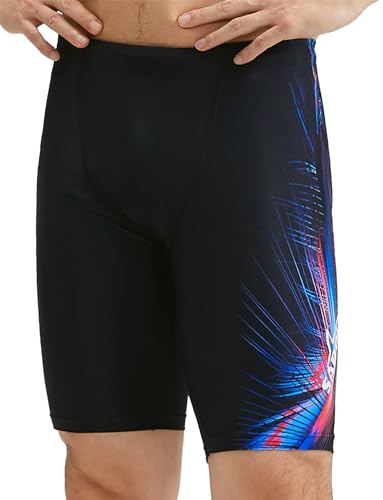 SEAUR Maillot de Bain Homme Jammer de Natation Homme Short de Bain Homme à Séchage Rapide Jammer de Bain de Compétition pour Homme