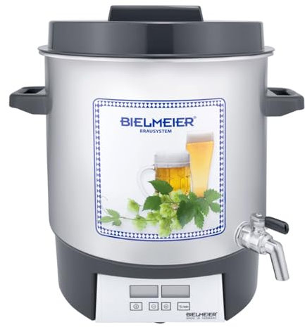 Bielmeier Hobby Brauer Maischekessel 1800Watt 27 Liter Digital Edelstahl BHG 410 Bier selber brauen Made in Germany