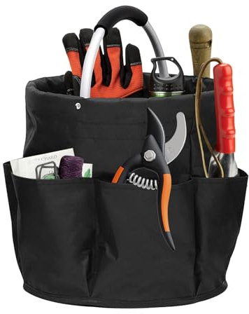 AUSYIWI Cestino Portaoggetti Pulizie Contenitore Pulizia Porta Prodotti per La Pulizia Cestello Porta Detersivi Bagno Organizer Pulizie Cestino Pulizie Pieghevole per Casa Condomini (Nero)