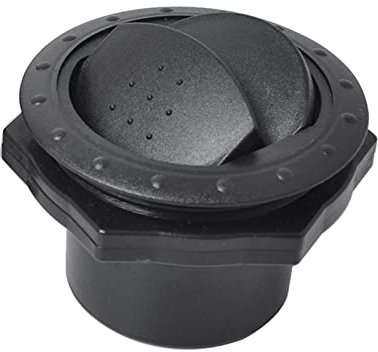 YOGOTEU Auto verschließbar drehbar Armaturenbrett Rund Lüftungsschlitz Auslass Klimaanlage Seitendach für Bus Boot Yacht Auto, Schwarz