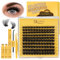 QUEWEL Kit de extensión de pestañas con efecto 3D, 120 piezas de pestañas postizas esponjosas, mezcla de pestañas con pegamento de extensión de pestañas y clip para pestañas postizas (kit 3D Cloud A)