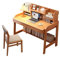 Schreibtisch fürs Arbeitszimmer Schreibtisch fürs Homeoffice Schreibtisch fürs Arbeitszimmer, mit Regalen, für kleine Räume, Computertisch aus Massivholz, mit Aufsatz, platzsparender PC-Arbe