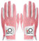 LOVMEAD Damen Golf handschuh Linke Hand Rechts Mikrofaser Regen Heiß Nass Allwetter Paar 2 Stück, Damen Golfhandschuhe Weich Flexibel Langlebig Verschleißfestigkeit Guter Grip (Rosa, M, Beidhändig)