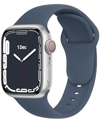 DONEGANI C1B for Apple Watch Strap Ultra 2 Se 10 40mm 44mm 46mm 42mm 45mm 41mm 38mm 49mm Series 10 9 8 7 6 5 4 3 Band Women Men Sport Silicone Abyss Blue