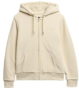 Superdry Damen Borg-gefütterter Hoodie mit Reißverschluss Turteltaube Creme 36