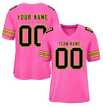 Personalisiertes American Football Trikot,Football Trikot Für Herren Und Damen Unisex Baseball Shirt Mit Eigenem Namen Nummer & Logo,Individuelles Fußballtrikot Baseball Trikot(9)