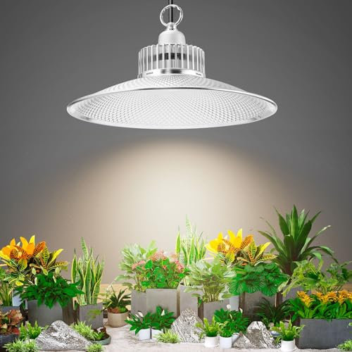 Yabingbos 36W LED Pflanzenlampe Vollspektrum Mit Haken, 400W Grow Light, 4100k LED Wachstumslampe mit Hohem PPFD für Zimmerpflanzen, Gemüse, Blumen, Gewächshaus, Hydroponik