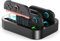 LVFAN Charger Dock for Nintendo Switch 2 Joy Con, 4 in 1 Controller Charger Station with LED Indicator and Type-C Cable, Fast Charging Stand for Switch 2 JoyCon Controller, Black