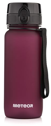 meteor Water bottle 650 ml – Secure flip lid with lock for daily hydration – Durable and practical sports water bottle for training and travel – Sport water bottle Claret