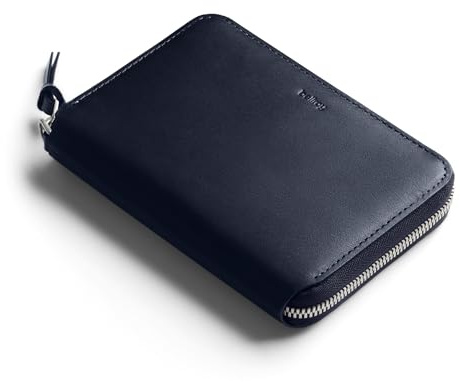 Bellroy Folio Wallet, Kompakte Clutch aus Leder - Navy | Kompakte Leder-Folio- und Clutch-Brieftasche mit Platz für Karten, Scheine, Münzen und Alltagsdinge