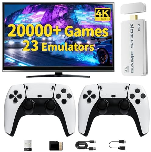 NOBES Retro Konsole Spielkonsole Videospielkonsole Game Stick, 21700+ Spiele mit 2 Gamepads, Plug & Play HDMI Game Stick für TV, Spiele Geschenk für Jungen und Erwachsene (GT)
