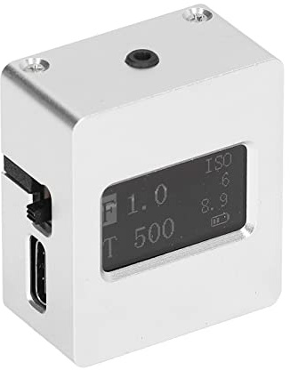 Yosoo Health Gear Camera Light Meter Aluminum Alloy Reflection Photometer HY 201X with 0.96in OLED 30 Degree Metering USB Cable for Photographers Using Cold Shoe Hot Shoe Cameras (Silver White)